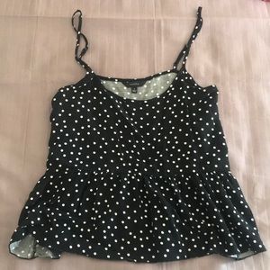 Aritzia Polkadot Peplum Tank